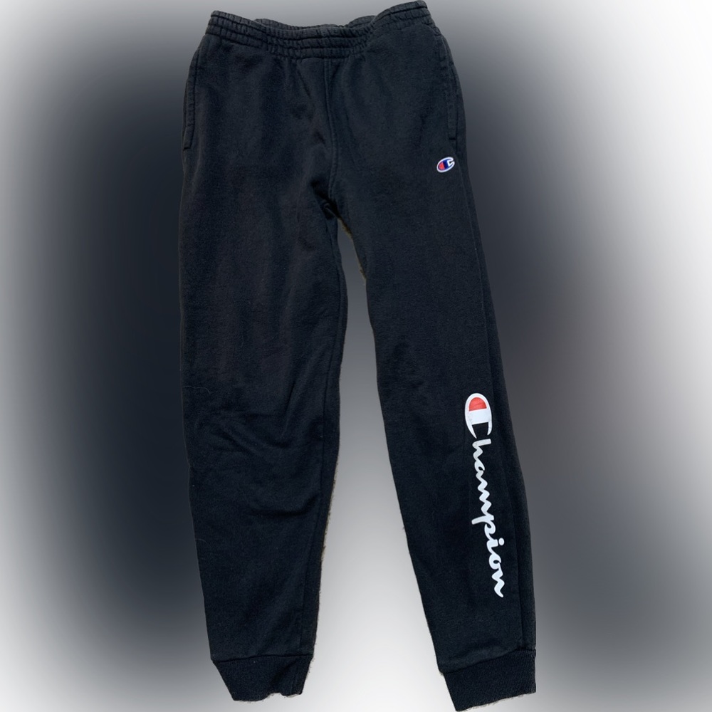 Champion boys L black sweatpants used